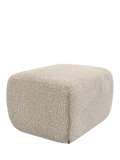 Cozmo Cozy pouffe footstool ecru boucle natural piping (British brand)