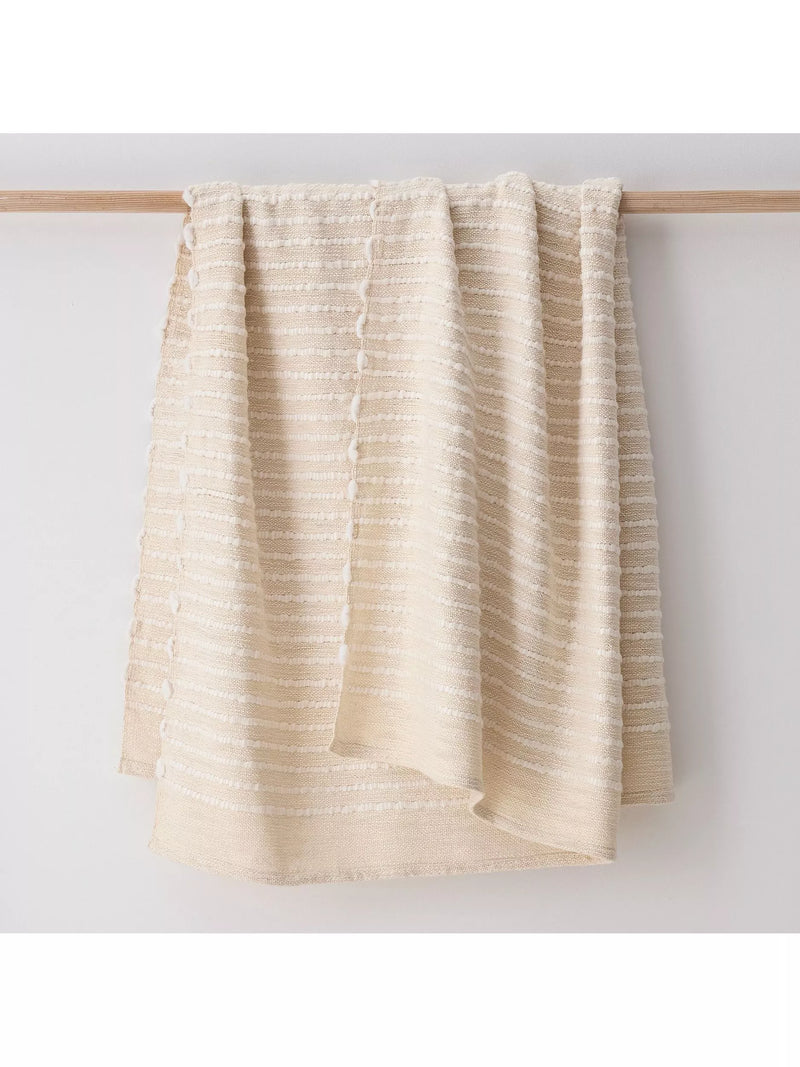 West Elm soft corded throw natural - British product