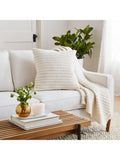 West Elm soft corded throw natural - British product