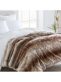 West Elm Faux Fur Throw Light Red - British product