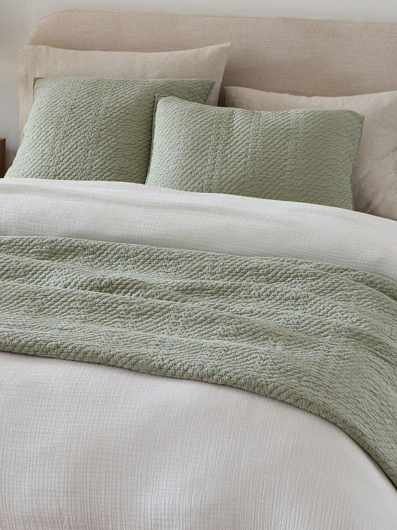 West Elm Reflections Cotton Matelasse Bedspread Super King (British brand)