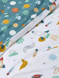 John Lewis kids space duvet set single pillowcase, imported from the UK