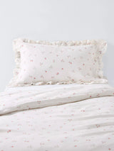 John Lewis John Lewis Kids' Primrose Ruffle Cotton Duvet Cover and Pillowcase Set White Single- Buy online at McGrocer