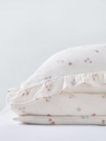 John Lewis kids primrose ruffle cotton duvet set white, UK version