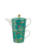 Sara Miller Chelsea Collection tea for one set fine china 350ml green, UK version