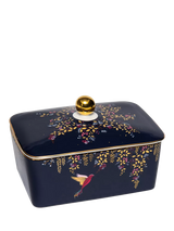 John Lewis Sara Miller Chelsea Collection Fine China Butter Dish, Navy- Buy online at McGrocer