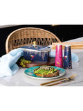 Sara Miller fine china butter dish navy with gold (British brand)