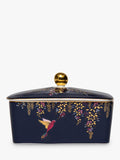 Sara Miller fine china butter dish navy with gold (British brand)