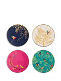 Sara Miller Chelsea Collection fine china round coasters set of 4 (British brand)