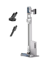 John Lewis Shark BU3521UK Cordless Stick Vacuum Cleaner in White, Navy and Brass- Buy online at McGrocer