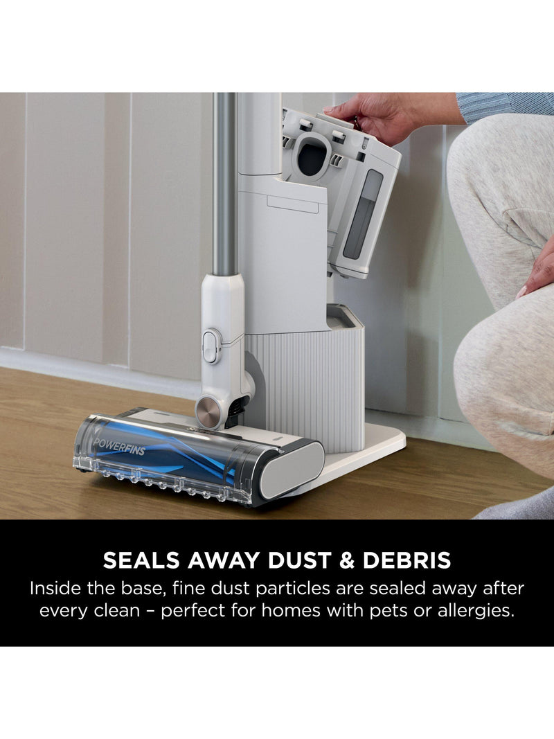 Shark cordless vacuum cleaner in White, Navy and Brass, imported from the UK