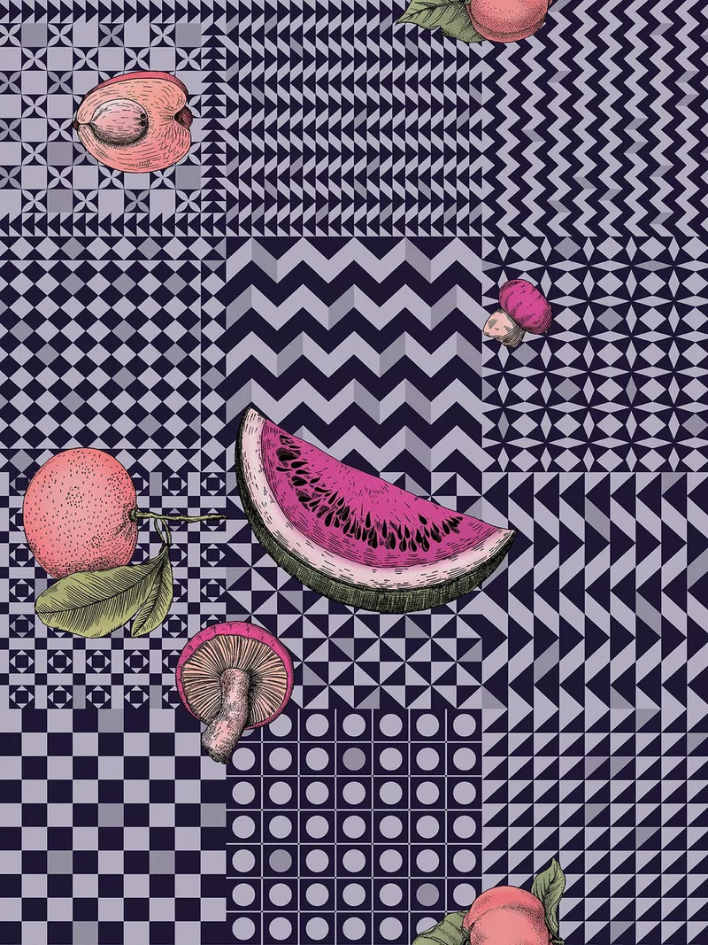 Cole & Son Frutta e Geometrico Wallpaper, 123/6028