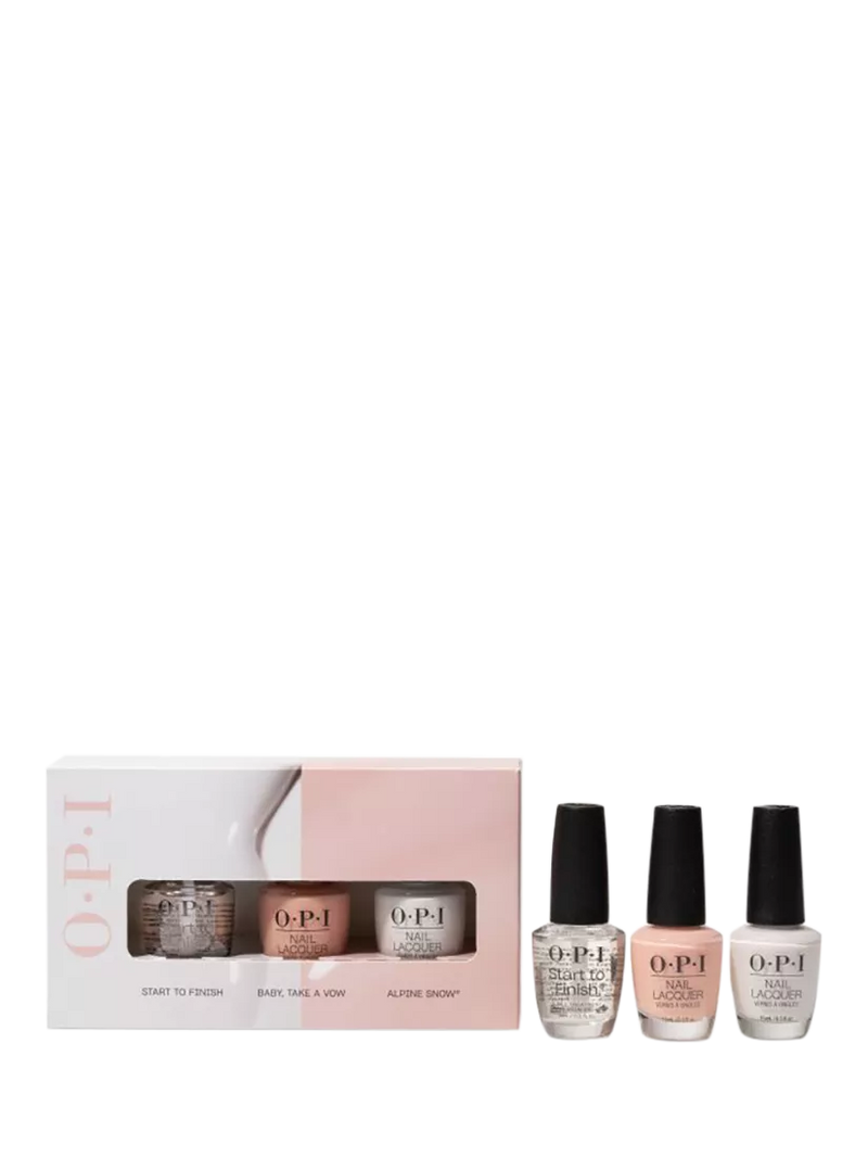 OPI French manicure kit with treatment and two shades, 3 x 15ml, imported from the UK