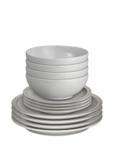 John Lewis Denby Dove Grey Stoneware Dinnerware Set, 12 Piece- Buy online at McGrocer