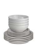 Denby Dove Grey stoneware dinnerware set 12 piece, UK version