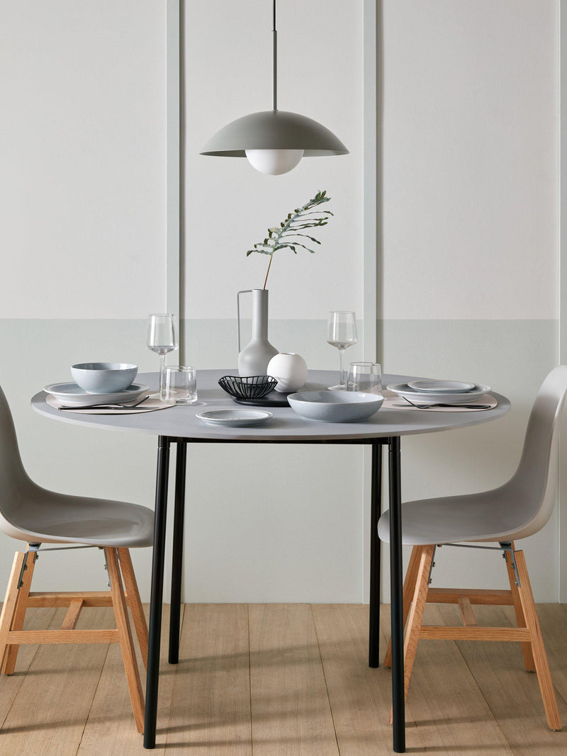 Denby Dove Grey stoneware dinnerware set 12 piece, UK version