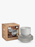 Denby Dove Grey stoneware dinnerware set 12 piece, UK version