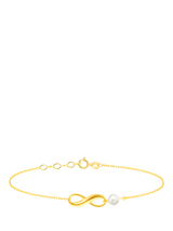 John Lewis IBB 9ct Gold Freshwater Pearl Infinity Chain Bracelet- Buy online at McGrocer