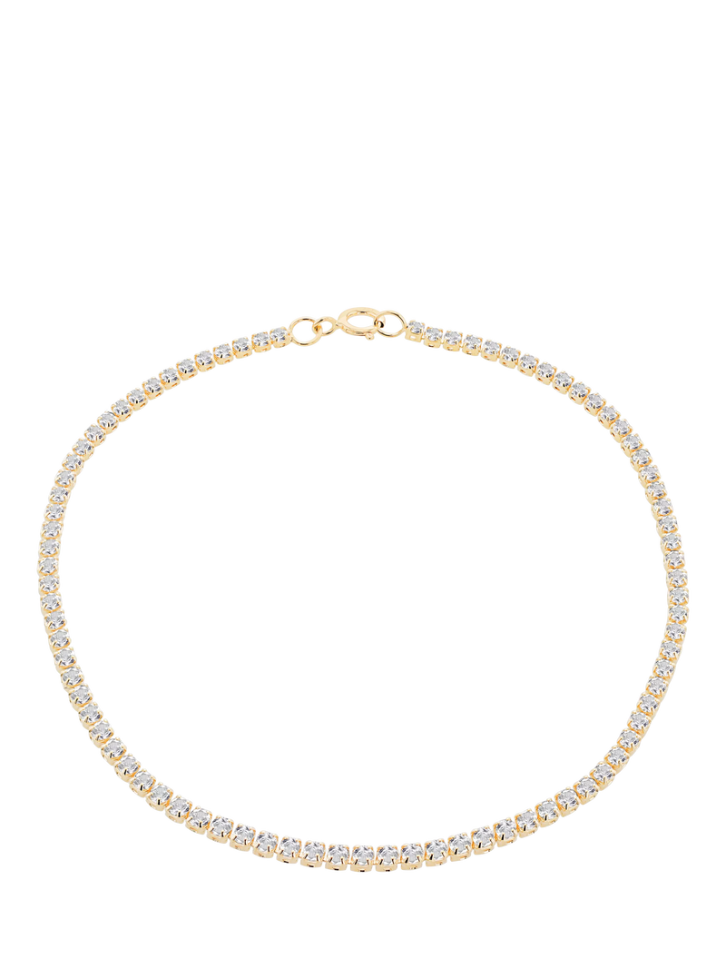IBB 9ct gold cubic zirconia tennis bracelet (British brand)