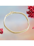 IBB 9ct gold cubic zirconia tennis bracelet (British brand)