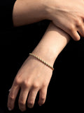 IBB 9ct gold hollow rope chain bracelet 18cm, UK version