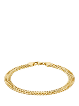 John Lewis IBB 9ct Gold Hollow Woven Curb Bracelet- Buy online at McGrocer