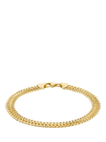 IBB 9ct gold hollow woven curb bracelet 19cm - British product