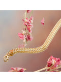IBB 9ct gold hollow woven curb bracelet 19cm - British product