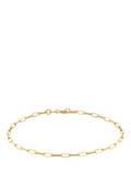 IBB 9ct gold paper chain bracelet 18.5cm (British brand)