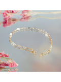 IBB 9ct gold paper chain bracelet 18.5cm (British brand)