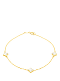 IBB mother of pearl clover petal bracelet, imported from the UK