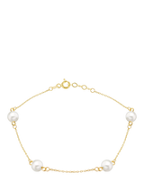 John Lewis IBB 9ct Gold Pearl Station Bracelet- Buy online at McGrocer