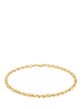 John Lewis IBB 9ct Gold Diamond Cut Prince of Wales Bracelet- Buy online at McGrocer