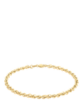 IBB 9ct gold diamond cut Prince of Wales bracelet 19cm, UK version