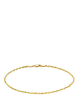 John Lewis IBB 9ct Gold Rope Chain Bracelet- Buy online at McGrocer