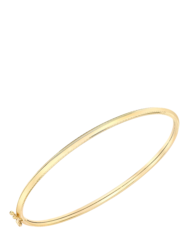 IBB 9ct gold patterned edge bangle - British product