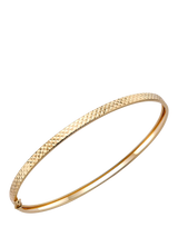 John Lewis IBB 9ct Gold Diamond Cut Flat Tube Bangle- Buy online at McGrocer