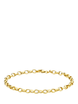 John Lewis IBB 18ct Gold Hollow Oval Belcher Bracelet- Buy online at McGrocer