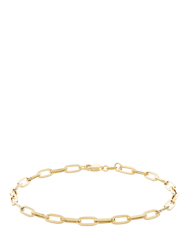 IBB gold paper chain bracelet 18ct 19cm, imported from the UK