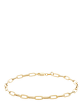 IBB gold paper chain bracelet 18ct 19cm, imported from the UK