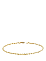 John Lewis IBB 18ct Gold Rope Chain Bracelet, 19cm- Buy online at McGrocer