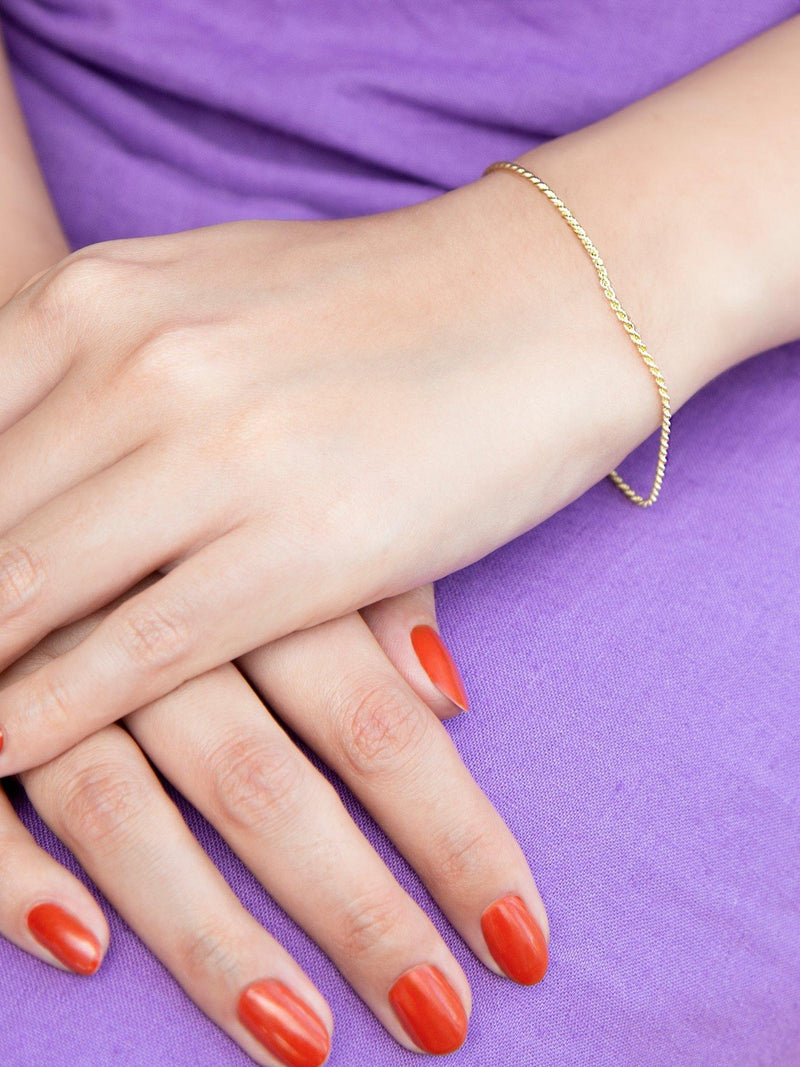 IBB gold rope chain bracelet 19cm, imported from the UK