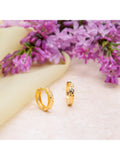 IBB 9ct gold diamond cut hoop earrings, UK version