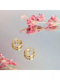 IBB 9ct gold polished hoop creole earrings, UK version