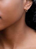 IBB 9ct gold polished twist hoop earrings (British brand)