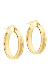 John Lewis IBB 9ct Gold Pattern Creole Hoop Earrings- Buy online at McGrocer
