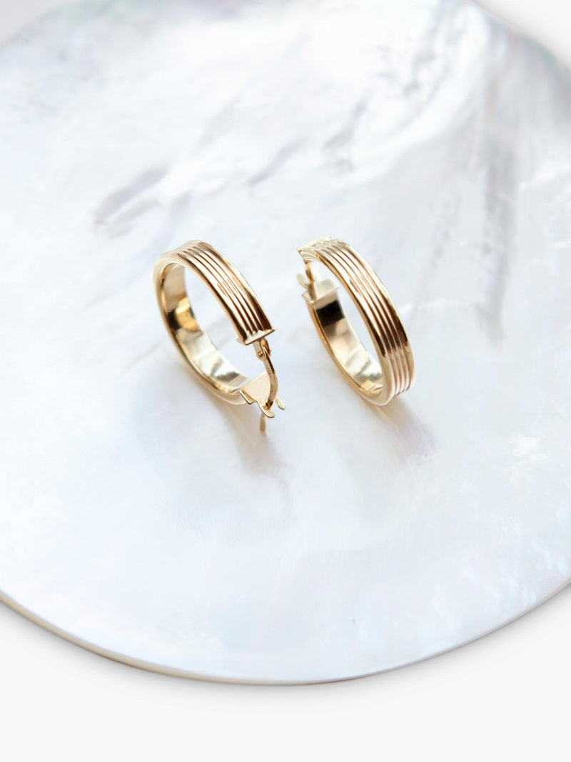 IBB 9ct gold creole hoop earrings 2.1cm, imported from the UK