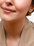 IBB 9ct gold Claddagh creole hoop earrings, gold, imported from the UK