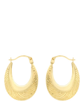 IBB gold hoop earrings patterned creole 9ct, imported from the UK