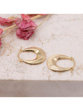 IBB gold hoop earrings patterned creole 9ct, imported from the UK